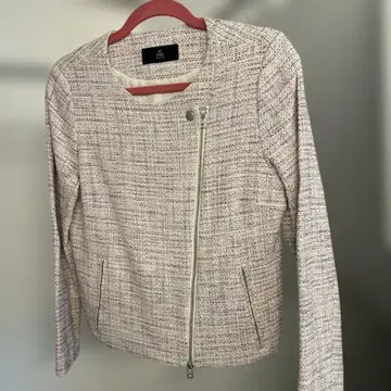 INED 노카라 자켓 다색 트위드