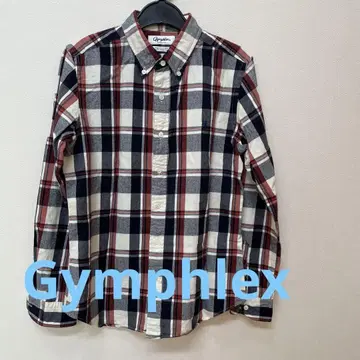 gymphlex 체크 무늬 버튼 다운 셔츠 (긴팔)