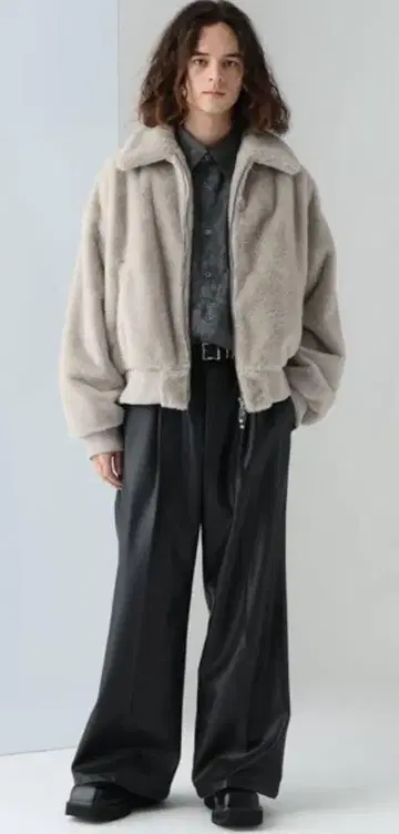HARE 하레 인조 가죽 와이드 팬츠