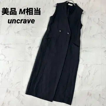 [새상품급] uncrave 슬리브리스 롱베스트 원피스 블랙 M 상당