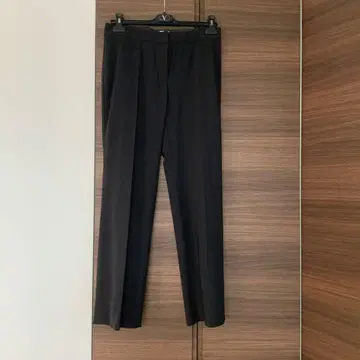 아르마니 울지 스트레이트 팬츠 블랙 ARMANI