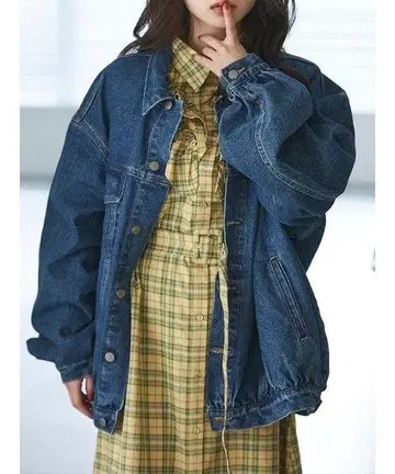 [ 미착용 ] jouetie 쥬에티 루즈 데님 자켓 블루 M