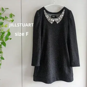 [컨디션 최상] JILL STUART 튜닉 미니 원피스 긴팔 비쥬 블랙
