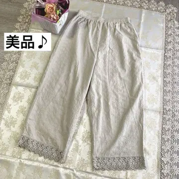 사만사 모스모스 새상품급 꽃무늬 레이스 자수 팬츠