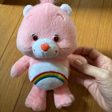 케어베어 핑크 봉제 인형 무지개 빈티지