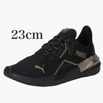 푸마 플라티나 메탈릭 '블랙 골드' 여성용 스니커즈 23cm