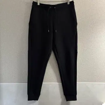 UNIQLO+J 드라이 스웨트 팬츠 블랙 스트레치 허리밴딩 끈