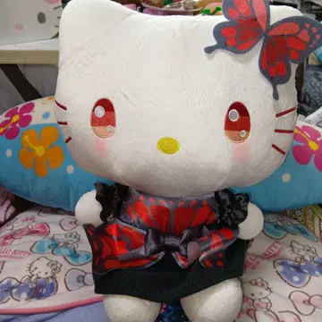 헬로키티 할로윈 봉제 인형 빨간 눈 키티 초레어 약 33cm