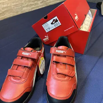안전화 PUMA 레드 스니커즈 벨크로