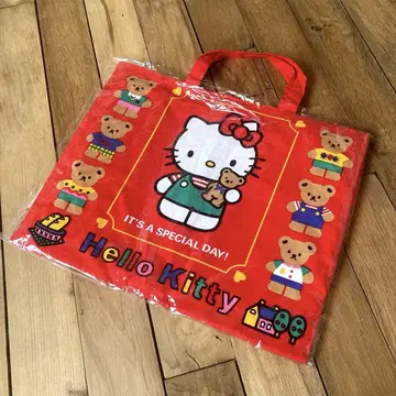 쇼와 레트로 산리오 헬로키티 백 당시물 구 로고 빈티지 A