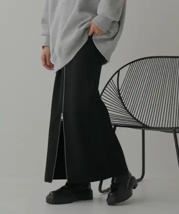 hellam 택 포함 블랙 타이트 스커트 프론트 지퍼