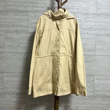 CROCODILE 후드 부착 자켓 L 사이즈 베이지 계열 조절 가능