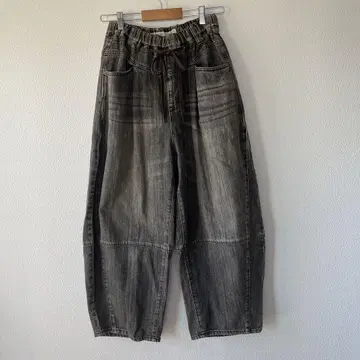 niko and - [NKJ 2024AW] 블랙 브라운 벌룬 데님