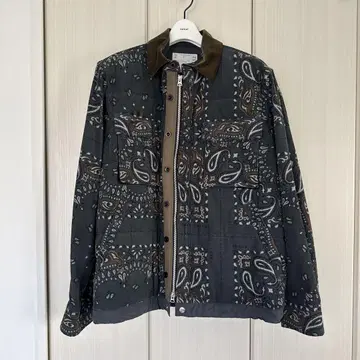 sacai 사카이 페이즐리 충전솜 자켓/블루종