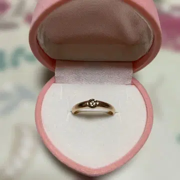 핑크 골드 K10 다이아몬드 반지