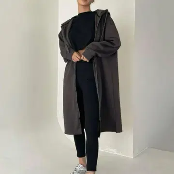 미사용 새상품 Dazy 롱 후드티 지퍼 후드티 아우터 차콜 그레이