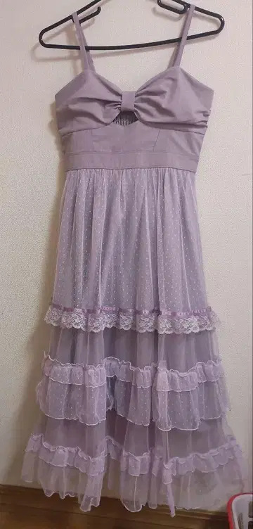 [ 최종 가격 인하 ] 엑시즈팜 리본 디자인 튤 원피스