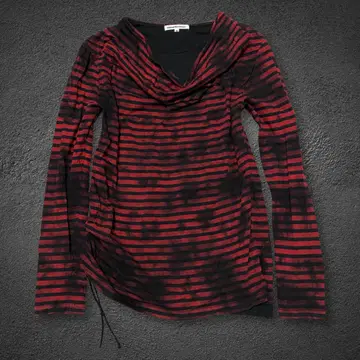 semantic layered draped border T-shirt