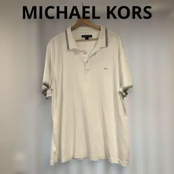 MICHAEL KORS 화이트 피케 셔츠 XXL