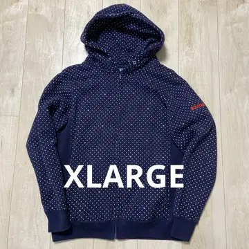XLARGE 올 패턴 후드 부착 속기모 후드티