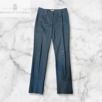 미사용품 BRUNELLO CUCINELLI 그레이 스트레이트 팬츠 36