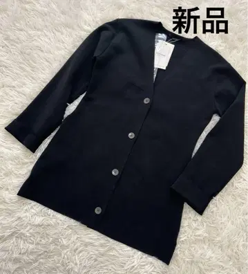 AP STUDIO 블랙 가디건 V넥