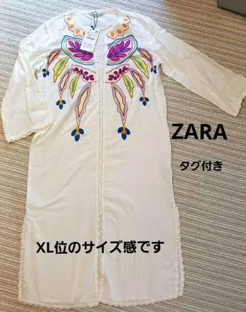 미사용 새상품 ZARA/자라 자수 카프탄/원피스 S