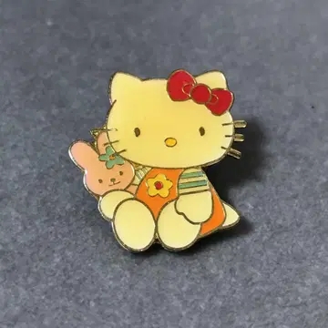 산리오 헬로키티 토끼 핀 배지 97년 헤이세이 레트로 레어