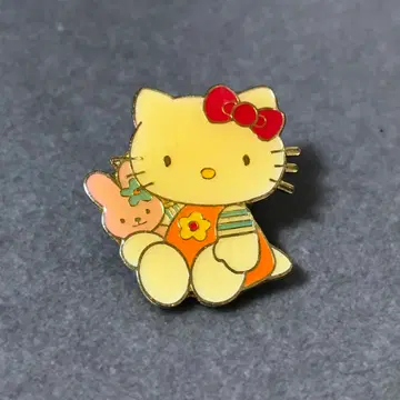 산리오 헬로키티 토끼 핀 배지 97년 헤이세이 레트로 레어