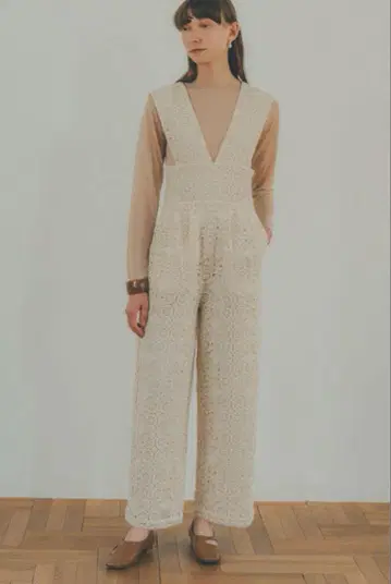 CLANE CHEMICAL LACE SALOPETTE PANTS
