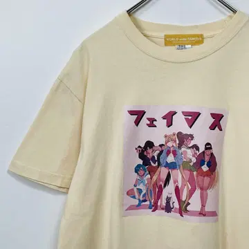 WORLD wide FAMOUS 세일러문 T셔츠 베이지