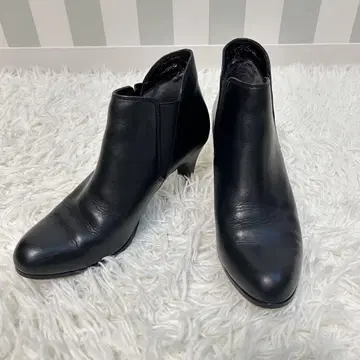 리갈 사이드 고어 부츠 블랙 23cm 가죽 숏부츠 힐