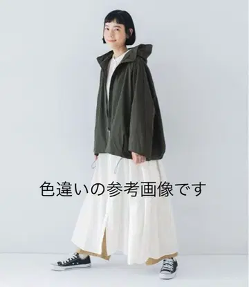 코라유 corail 면 나일론 zip 후드 블루종 자켓 나츄란