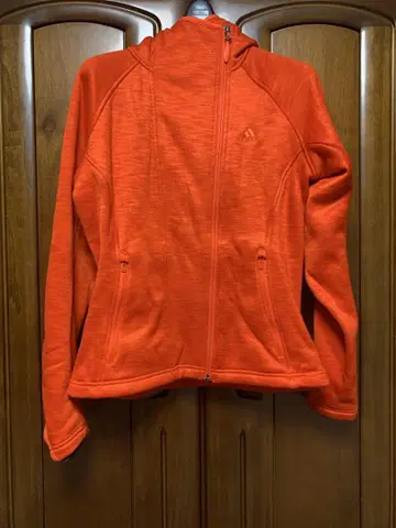 adidas climaheat 여성용 오렌지 후드티 러닝