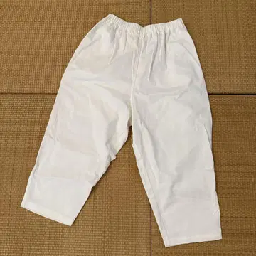 denier 화이트 와이드 팬츠