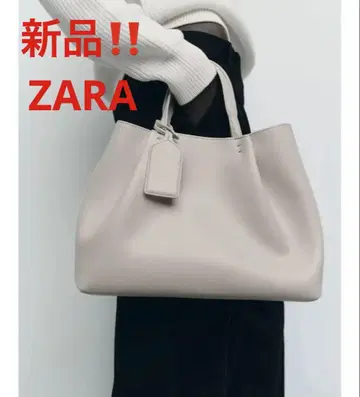 ZARA 스티치 시티백 베이지 숄더 이너백 포함 포멀
