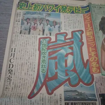 아라시 데뷔 기사 스포츠닛폰