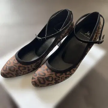 success walk 레오파드 무늬 앵클 스트랩 펌프스 23.5cm
