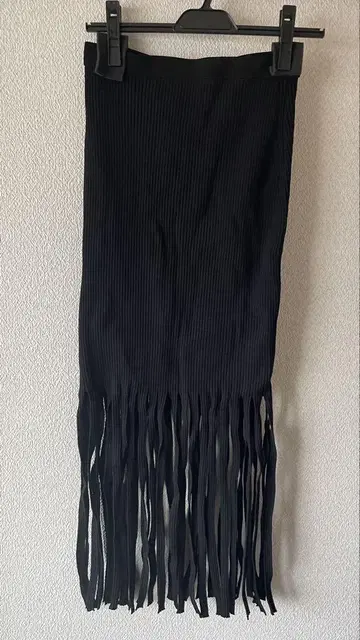 CITYSHOP 리브 프린지 스트레치 스커트
