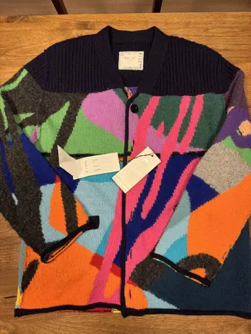 Sacai x KAWS 21AW Jaqcuard Knit Cardigan