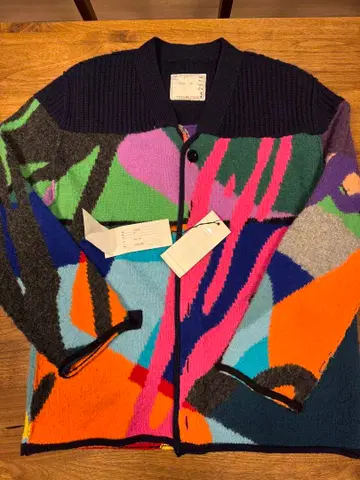 Sacai x KAWS 21AW Jaqcuard Knit Cardigan