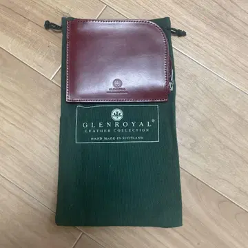 GLENROYAL 다크 레드 접이식 지갑