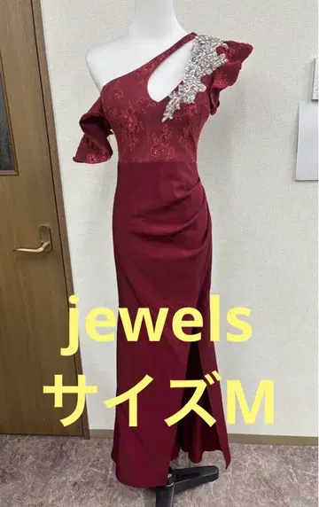 jewels 와인 레드 편 어깨 드레스 M 사이즈