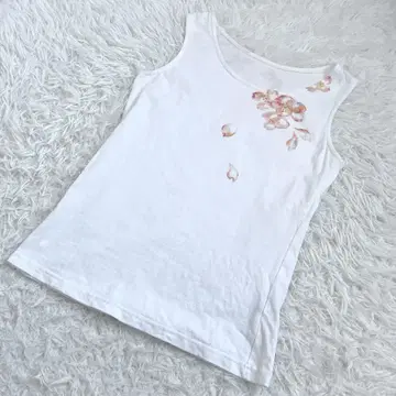 PAL'LAS PALACE 꽃무늬 탱크탑 사이즈 S 화이트