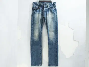 HYSTERIC GLAMOUR SP 가공 데님 슬림 스트레이트 팬츠