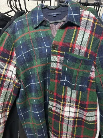 TOMMY HILFIGER 체크 무늬 셔츠 자켓 L 사이즈