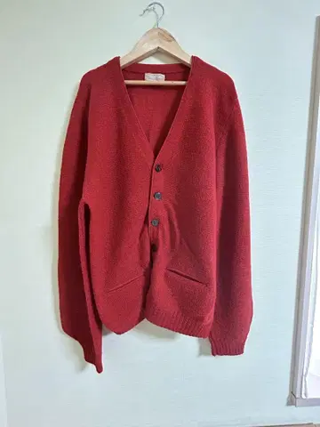 60s 모헤어 가디건 빨간색