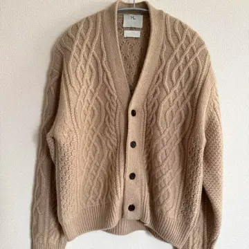 HERILL x Ron Herman 캐시미어 케이블 니트 가디건