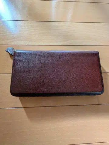 브라운 가죽 장지갑