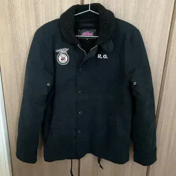 Rotar 보아 카라 부착 밀리터리 자켓 M 블랙